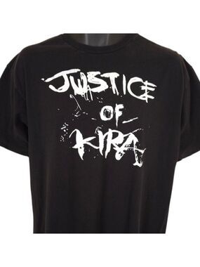 Death Note T Shirt Mens Size XL Black Justice Of Kira Japanese Manga Series